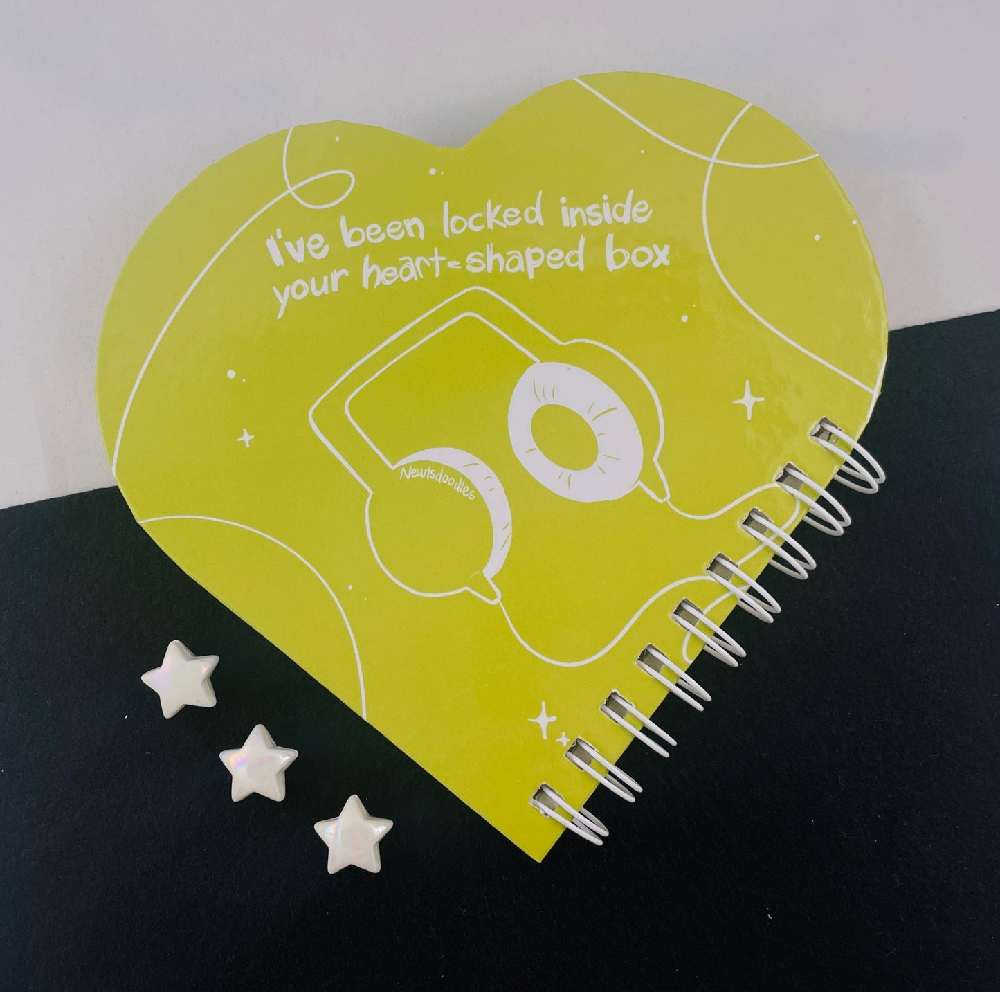Green Yuri Heart Notebook