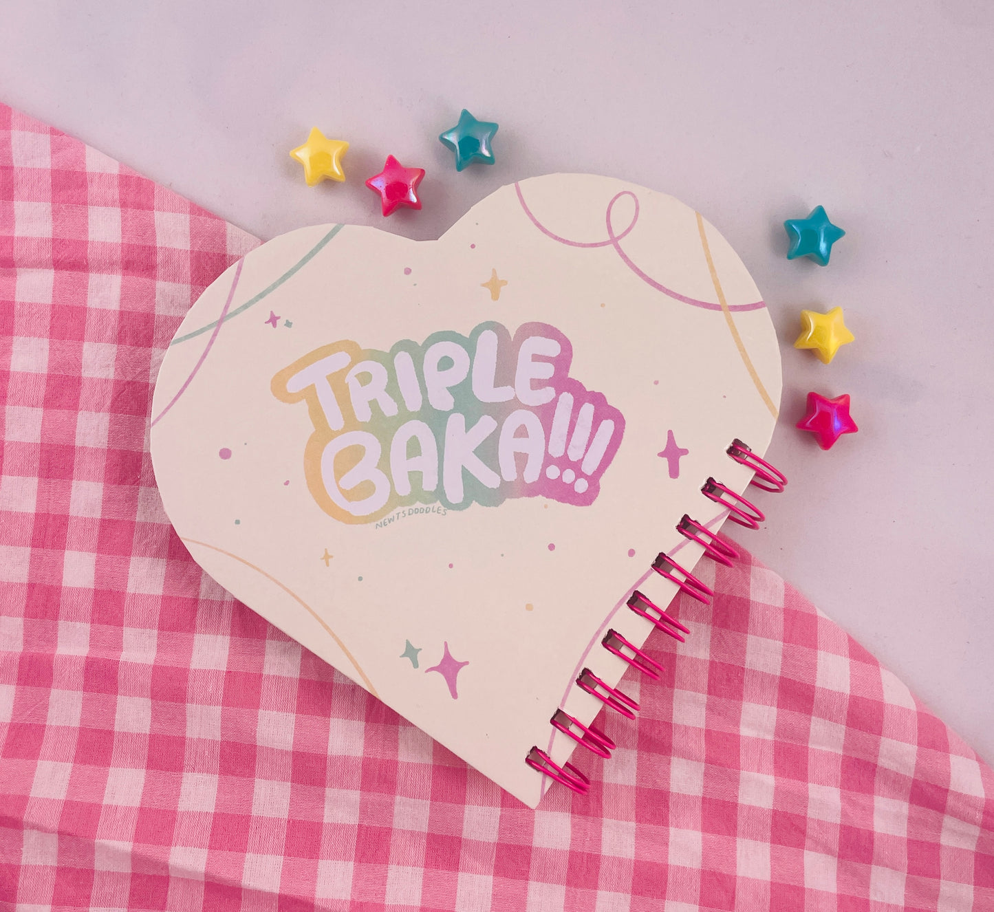 Triple Baka Heart Notebook