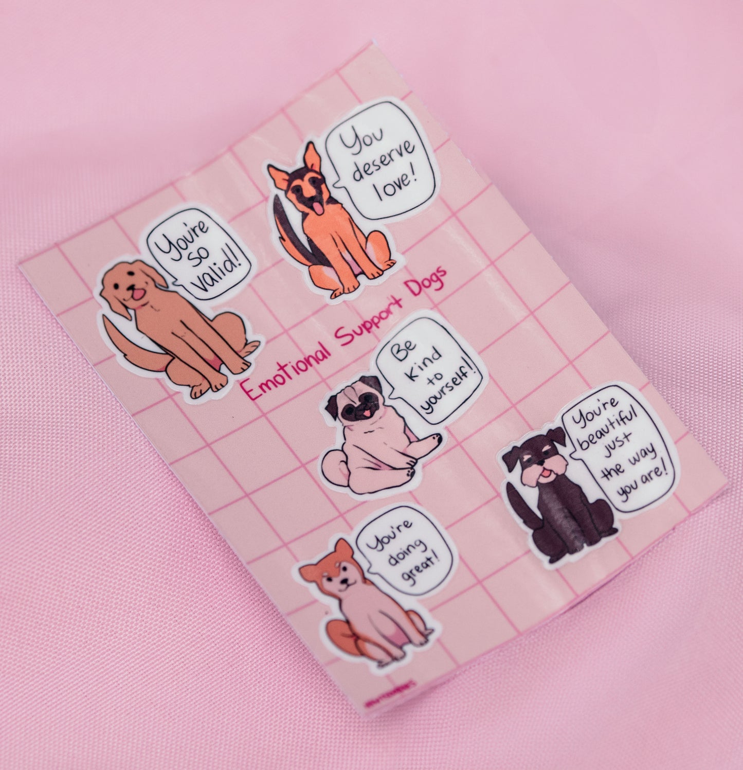 "Emotional Support Dog" Sticker sheet