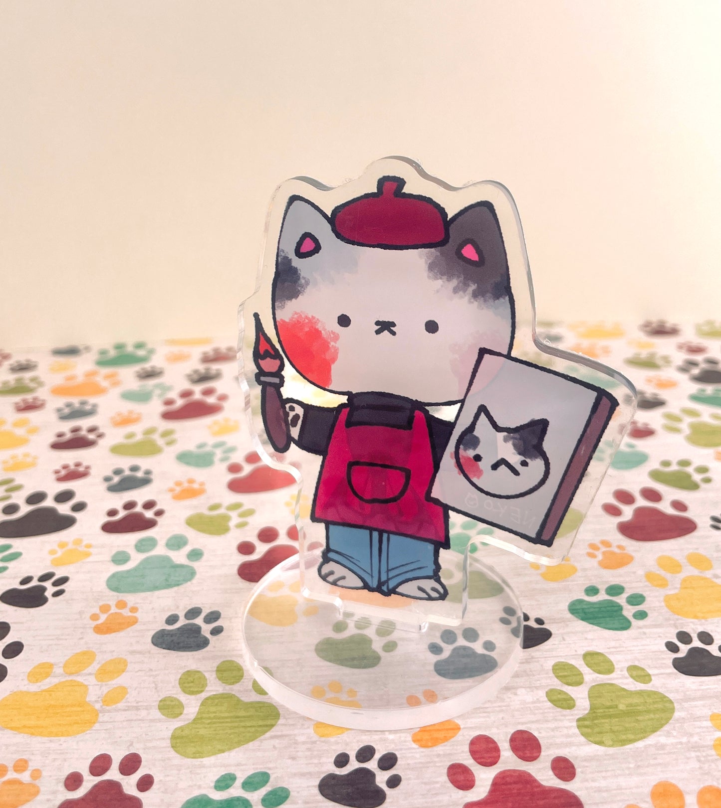 "Paw"-tist Art Cat Standee