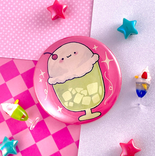 Melon Soda Pinback Button
