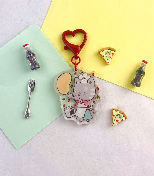 Kitchen Cats Keychain