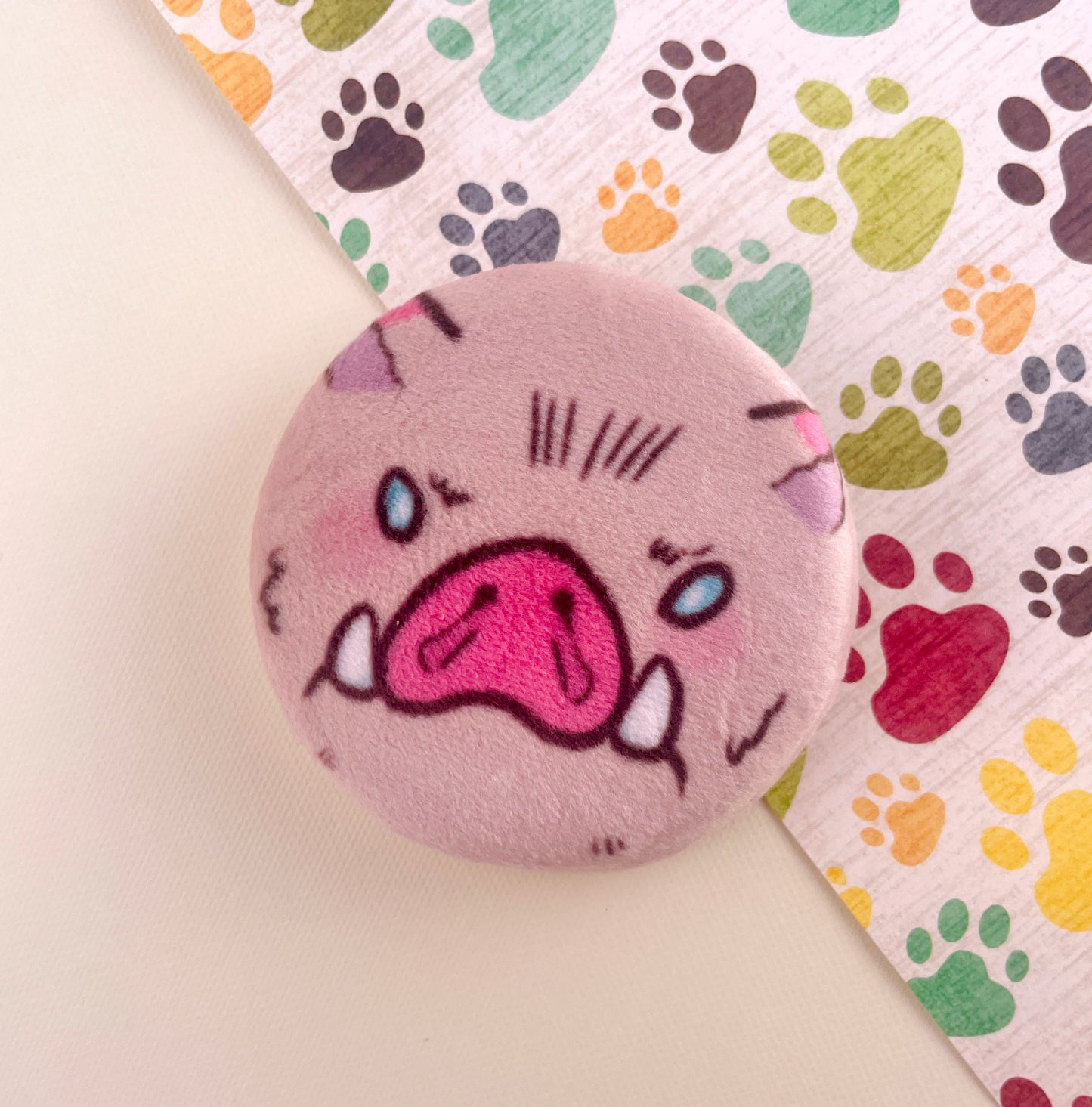 Anime Boar Plush Button