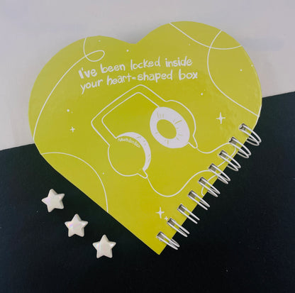 Green Yuri Heart Notebook