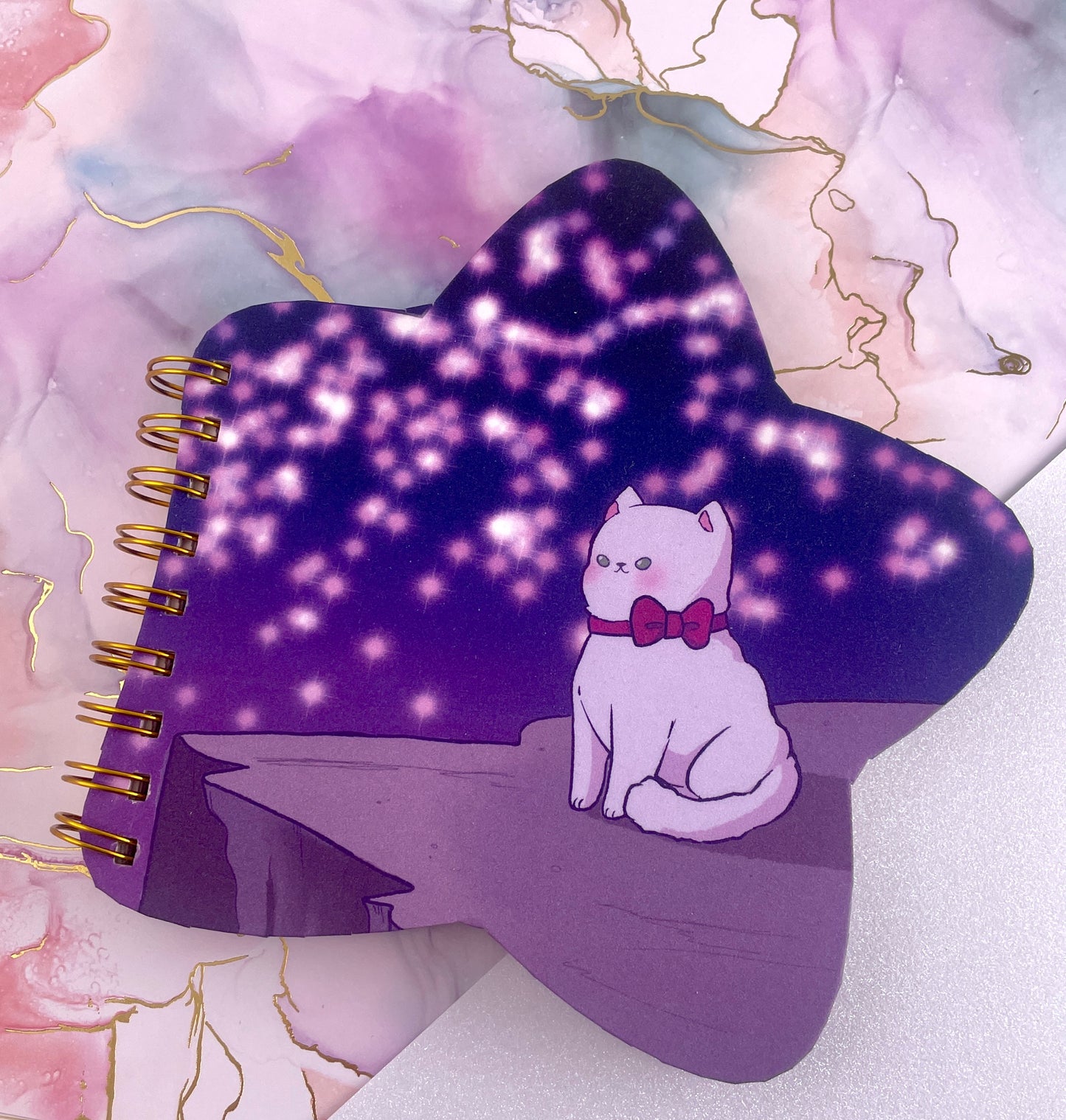 Cat Star Shaped Notebook