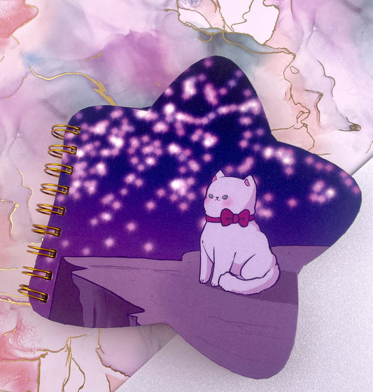 Cat Star Shaped Notebook