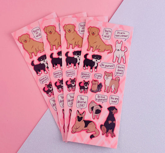 Emotional Support Dog Sticker sheet