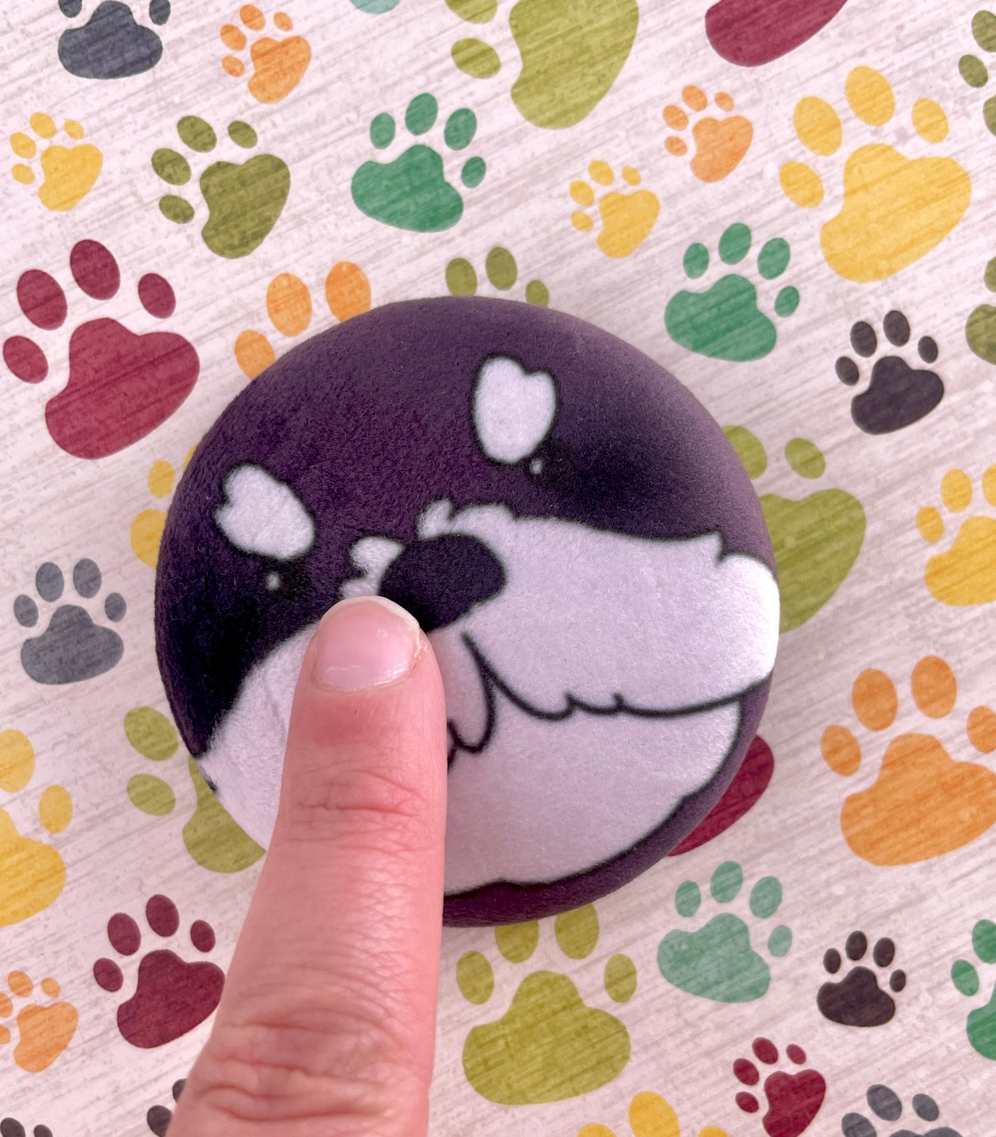 Schnauzer Plush Button