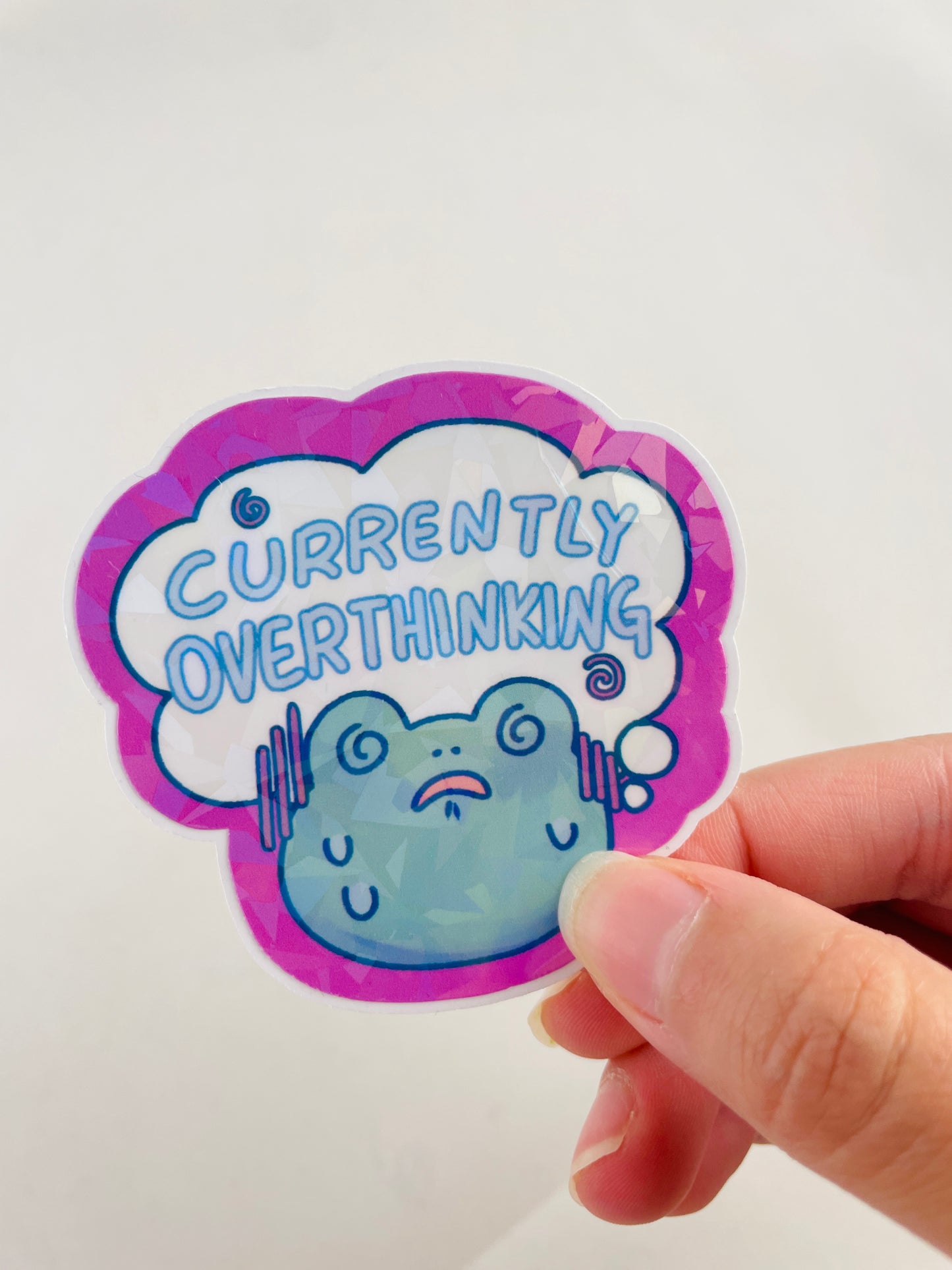 Overthinking Frog Sticker