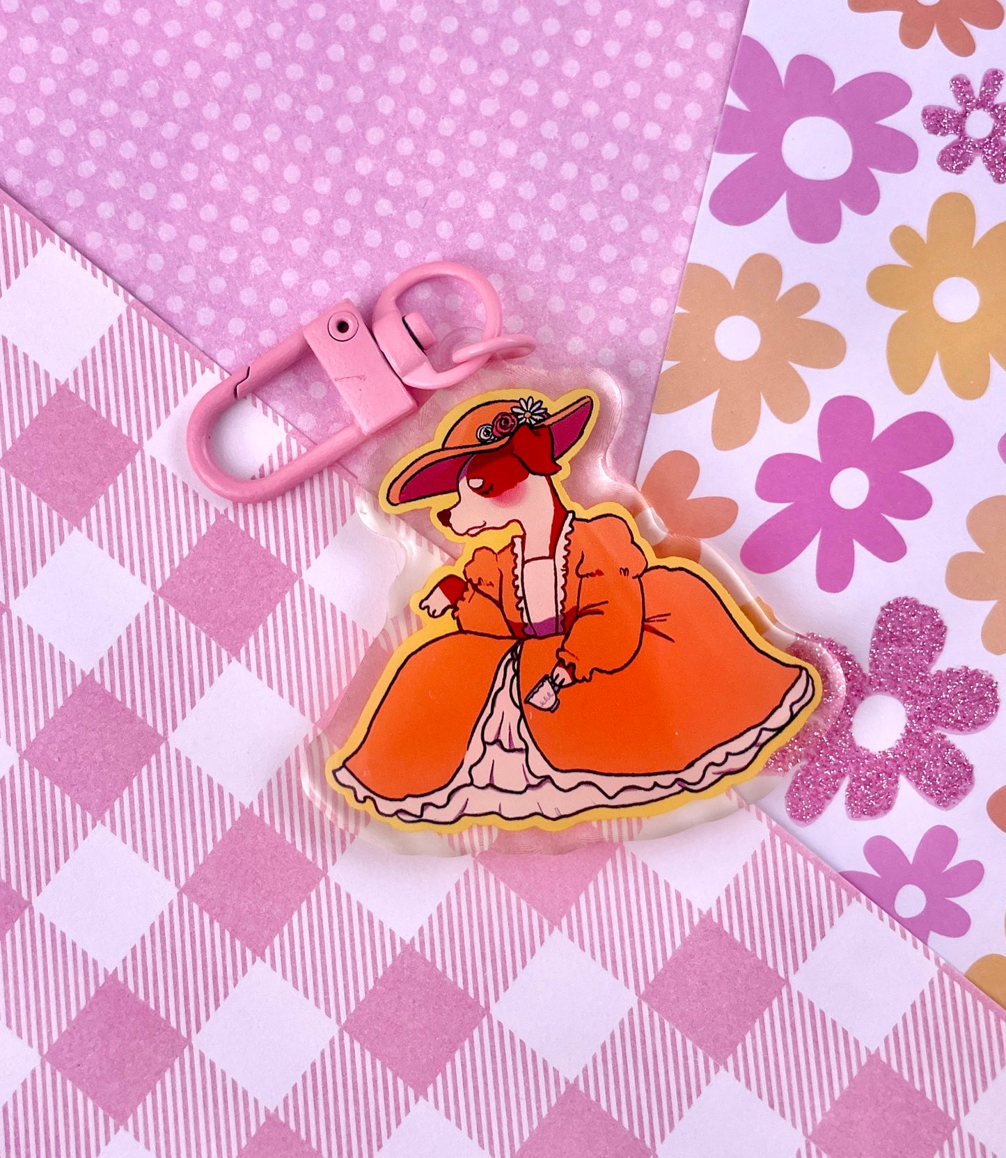 Fancy Dog Acrylic Keychain