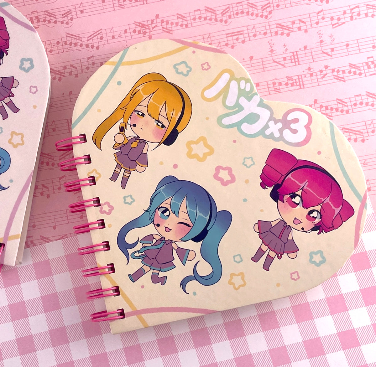 Triple Baka Heart Notebook