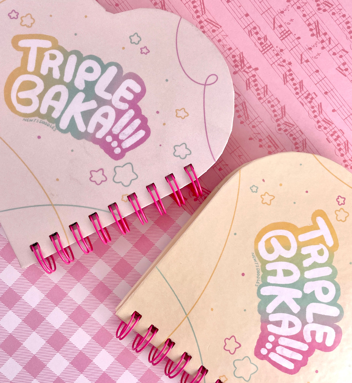 Triple Baka Heart Notebook