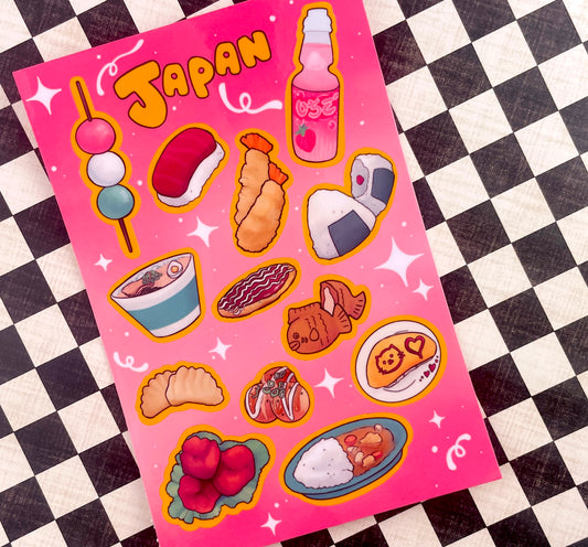 Japanese Food Sticker Sheet