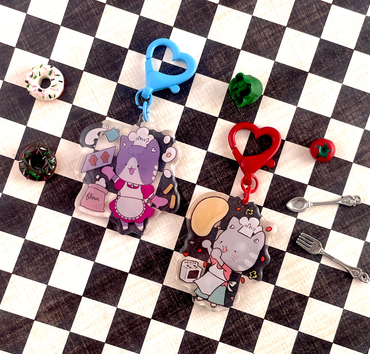 Kitchen Cats Acrylic Keychains