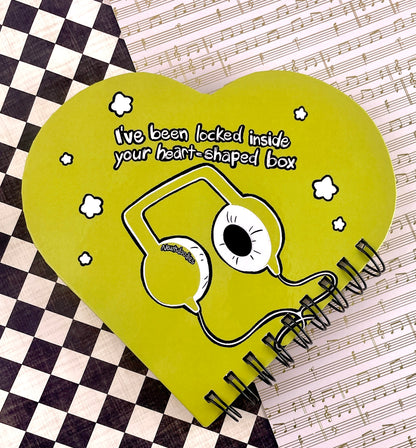Green Yuri Heart Notebook