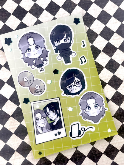 Green Yuri Sticker Sheet