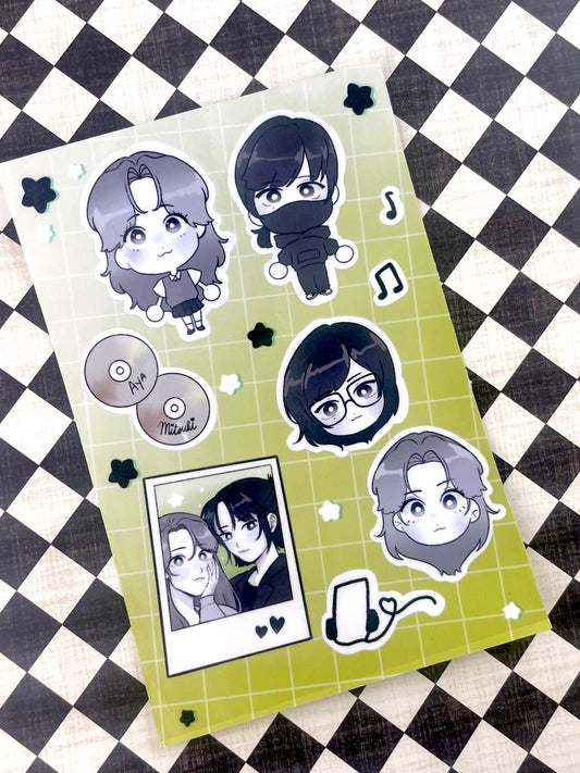 Green Yuri Sticker Sheet