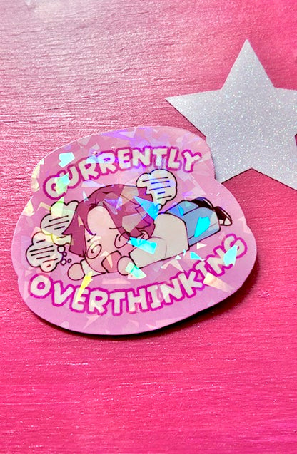 Overthinking Frog Sticker
