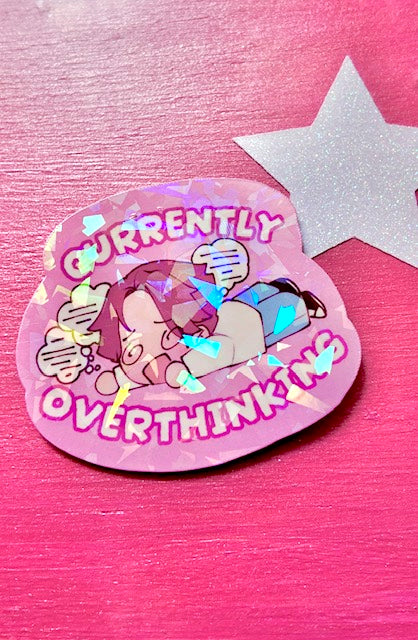 Overthinking Frog Sticker
