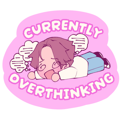 Overthinking Frog Sticker
